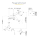 StarTech.com Desk Mount Monitor Arm with 2x USB 3.0 ports, Pole Mount Full Motion Single Arm Monitor Mount up to 17.6lbs/8kg VESA Display, Ergonomic Articulating Monitor Arm, Clamp/Grommet