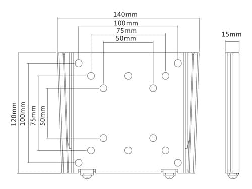 *Non Cancellable/Non Returnable (NCNR)* VESA WALLMOUNT I UP TO 100X100 BL — view 18
