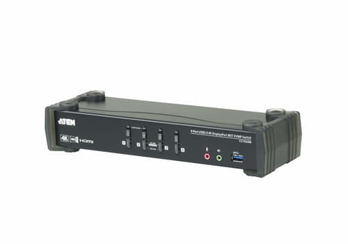 ATEN CS1924M KVMP Switch - KVM / audio / USB switch - 4 x KVM / audio / USB - 1 local user - desktop — view 1