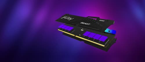 Kingston FURY Beast - DDR5 - module - 32 GB - DIMM 288-pin - 2800 MHz / PC5-44800 - CL36 - 1.25 V - unbuffered - on-die ECC - black — view 13