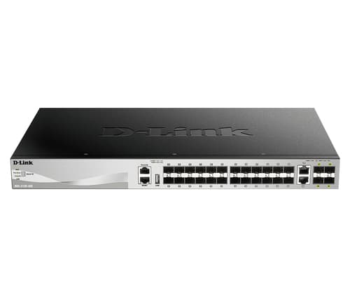 D-Link DGS 3130-30S - Switch - L3 Lite - Managed - 24 x Gigabit SFP + 2 x 10 Gigabit Ethernet + 4 x 10 Gigabit SFP+ - desktop, rack-mountable