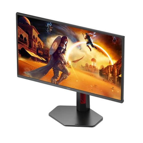 AOC Gaming Q25G4SR - LED monitor - gaming - 25" (24.5" viewable) - 2560 x 1440 QHD @ 300 Hz - IPS - 400 cd/m� - 1000:1 - DisplayHDR 400 - 0.3 ms - 2xHDMI, DisplayPort - speakers - black, red — view 8