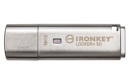 Kingston IronKey Locker+ 50 - USB flash drive - encrypted - 16 GB - USB 3.2 Gen 1