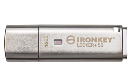 Kingston IronKey Locker+ 50 - USB flash drive - encrypted - 16 GB - USB 3.2 Gen 1