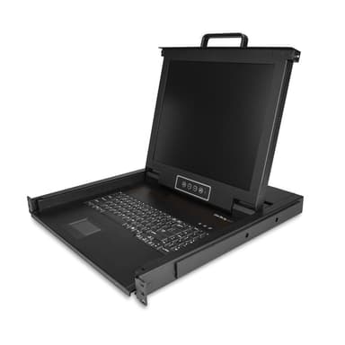 StarTech.com Rackmount KVM Console, Single Port VGA KVM with 17" LCD Monitor for Server Rack, Fully Featured Universal 1U LCD KVM Drawer with Cables & Hardware, USB Support, 50,000 MTBF - LCD KVM Concole Drawer (RKCONS1701) - KVM console with KVM switch - 1 ports - USB - 17" - rack-mountable - 1280 x 1024 @ 60 Hz - 250 cd/m� - 1000:1 - 5 ms - VGA - black - 1U