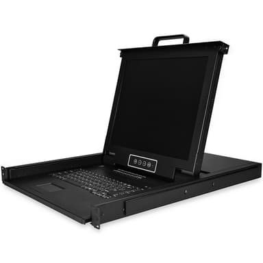 StarTech.com 16 Port Rackmount KVM Console w/ Cables - Integrated KVM Switch w/ 17" LCD - 1U LCD KVM Drawer 50000 MTBF - USB + VGA Support (RKCONS1716K) - KVM console with KVM switch - 16 ports - PS/2, USB - 17" - rack-mountable - 1280 x 1024 @ 60 Hz - 250 cd/m� - 1000:1 - 5 ms - VGA - black - 1U
