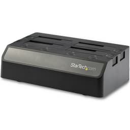 StarTech.com 4-Bay USB 3.1 to SATA Hard Drive Docking Station, 10Gbps USB Hard Drive Dock, External 2.53.5 SATA III (6Gbps) SSDHDD Docking Station, Hot-Swap Hard Drive Bay - Dual 60mm Fans, Top-Loading - Storage enclosure - 2.5" / 3.5" shared - SATA 6Gb/s - USB 3.1 (Gen 2) - black