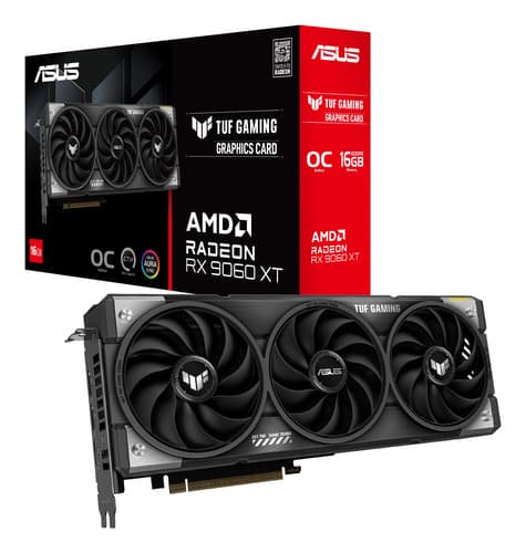 ASUS TUF Gaming Radeon RX 9060 XT 16GB - OC Edition - graphics card - Radeon RX 9060 XT - 16 GB GDDR6 - PCI Express 5.0 - HDMI, 2 x DisplayPort - box — view 11