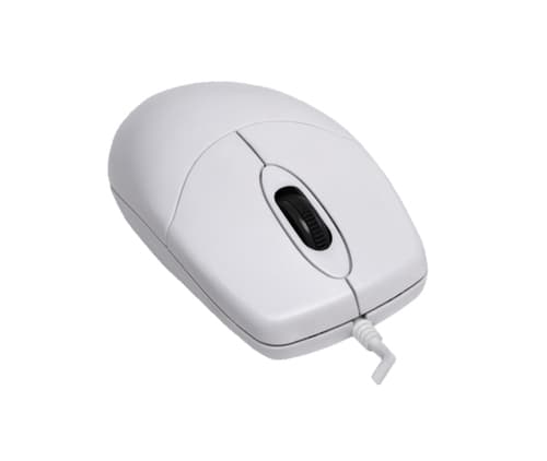 Active Key AK-PMJ1 - Mouse - washable - right and left-handed - optical - 2 buttons - wired - USB 2.0 - white — view 3