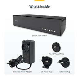StarTech.com - KVM switch - secure - 8 x KVM port(s) - 1 local user - desktop - TAA Compliant