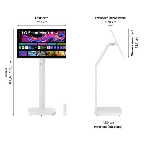 32" LG Smart Monitor Swing 4K IPS Touch — view 9