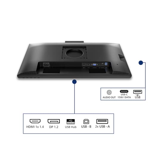 Philips 24B2N3200JH - 3000 Series - LED monitor - 24" (23.8" viewable) - 1920 x 1080 Full HD (1080p) @ 120 Hz - IPS - 1500:1 - HDMI, VGA, DisplayPort - speakers - black — view 5