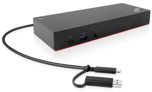 Lenovo ThinkPad Hybrid USB-C with USB-A Dock - Docking station - USB-C - 2 x HDMI, 2 x DP - 1GbE - 135 Watt - Campus