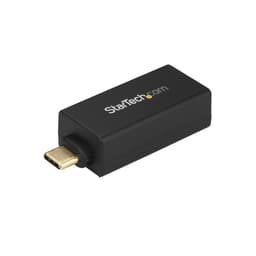 StarTech.com USB C to Gigabit Ethernet Adapter, 1Gbps NIC USB 3.0/USB 3.1 Type C Network Adapter, 1GbE USB-C to RJ45/LAN Port, Thunderbolt 3 Compatible, Windows, MacBook Pro, Chromebook - USB C to Ethernet (US1GC30DB) - Network adapter - USB-C - Gigabit Ethernet x 1 - black