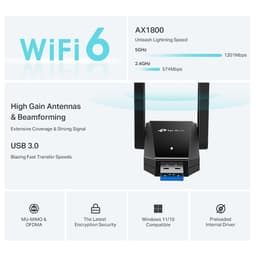 AX1800 Dual Antennas High Gain Wireless