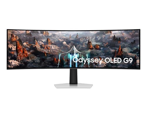 Samsung Odyssey OLED G9 S49CG934SU - G93SC Series - OLED monitor - gaming - curved - 49" - 5120 x 1440 Dual Quad HD @ 240 Hz - 250 cd/m� - 1000000:1 - DisplayHDR 400 True Black - 0.03 ms - DisplayPort, Micro HDMI, HDMI - speakers - silver