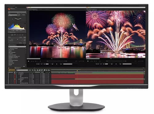Philips Brilliance P-line 328P6AUBREB - LED monitor - 32" - 2560 x 1440 QHD @ 60 Hz - IPS - 450 cd/m� - 1200:1 - HDR10 - 4 ms - HDMI, VGA, DisplayPort, USB-C - speakers - textured black — view 1