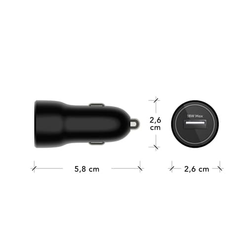 re-charge-Car Chrg USB-A 18W-BLK — view 6