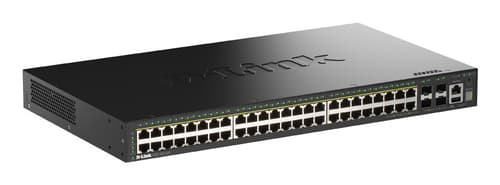 D-Link DGS 1530-52P - Switch - smart - 48 x 10/100/1000 (1 PoE+) + 4 x 10 Gigabit SFP+ - rack-mountable - PoE+ (370 W)