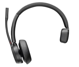 Poly Voyager 4310 - Headset - on-ear - Bluetooth - wireless, wired - USB-A - black - Certified for Microsoft Teams