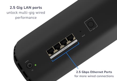 NETGEAR Orbi 870 Series RBE870B - Wi-Fi system - (router) - up to 3,000 sq.ft - mesh 10GbE, 2.5GbE, Wi-Fi 7 Multi-Band — view 5