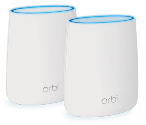 NETGEAR Orbi RBK20 - Wi-Fi system - (router, extender) - up to 250 sq.m 1GbE - Wi-Fi 5 - Tri-Band
