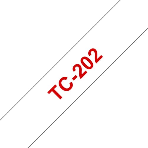 Brother - White, red - Roll (1.2cm x 7.7m) 1 pcs. printer tape - for P-Touch PT-15, PT-20, PT-2000, PT-3000, PT-500, PT-5000, PT-6, PT-8, PT-8E