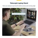 StarTech.com - Notebook stand - 360� swivel, telescopic height adjustment - desktop - silver thumbnail 8