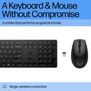 HP 655 - Keyboard and mouse set - 100% - full size - wireless - 2.4 GHz - UK - black - Smart Buy thumbnail 1
