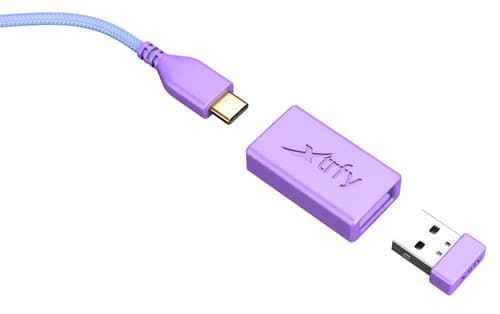 Xtrfy M8 - Mouse - optical - 5 buttons - wireless - 2.4 GHz - USB wireless receiver - frosty purple — view 6