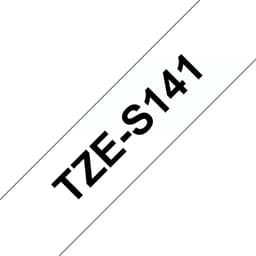 Brother TZe-S141 - Extra strength adhesive - black on clear - Roll (1.8 cm x 8 m) 1 cassette(s) laminated tape - for Brother PT-D600, P-Touch PT-D410, D450, D460, D610, D800, E310, E550, P900, P950