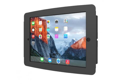 Compulocks iPad Pro 12.9" (3-6th Gen) Space Enclosure Wall Mount - Enclosure - for tablet - lockable - aluminium - black - screen size: 12.9" - mounting interface: 100 x 100 mm - wall-mountable - for Apple 12.9-inch iPad Pro (3rd generation, 4th generation, 5th generation, 6th generation)