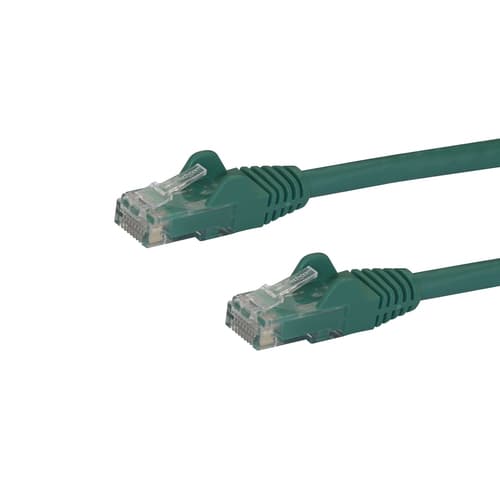 StarTech.com 75ft CAT6 Ethernet Cable, 10 Gigabit Snagless RJ45 650MHz 100W PoE Patch Cord, CAT 6 10GbE UTP Network Cable w/Strain Relief, Green, Fluke Tested/Wiring is UL Certified/TIA - Category 6 - 24AWG (N6PATCH75GN) - Patch cable - RJ-45 (M) to RJ-45 (M) - 22.9 m - UTP - CAT 6 - snagless - green