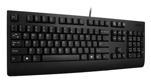 Lenovo Preferred Pro II - Keyboard - full size - USB - QWERTY - UK - black - brown box — view 4