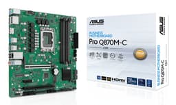 ASUS Pro Q870M-C-CSM - Motherboard - micro ATX - LGA1851 Socket - Q870 Chipset - USB-C 3.2 Gen2, USB 3.2 Gen 1, USB 3.2 Gen 2 - Gigabit LAN - onboard graphics (CPU required) - HD Audio (8-channel)