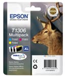 Epson T1306 Multipack - Print cartridge - 1 x yellow, cyan, magenta - blister with RF alarm thumbnail 1