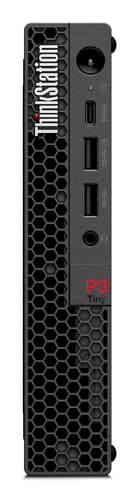 Lenovo ThinkStation P3 30H0 - Tiny 1 x Core i9 13900T / up to 5.3 GHz - vPro Enterprise - RAM 32 GB - SSD 1 TB - TCG Opal Encryption, NVMe, Performance - T1000 - Gigabit Ethernet, IEEE 802.11ax (Wi-Fi 6E) - Win 11 Pro - monitor: none - keyboard: UK - black - Lenovo TopSeller - with 1 Year Lenovo Premier Support