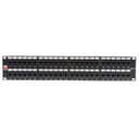 Lindy 19' CAT6 2U 48 Port RJ-45 Patch Panel, Unshielded, Black thumbnail 1