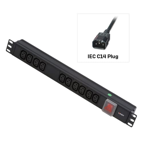1U 10 WAY IEC PDU IEC TO 10 IEC — view 1