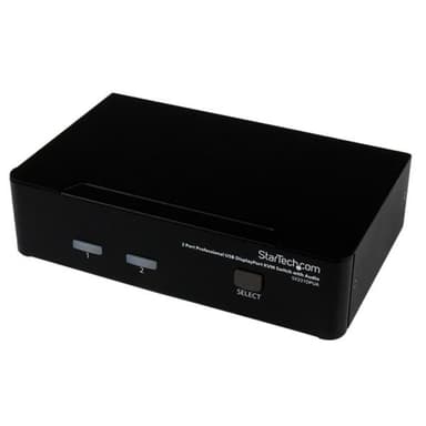 StarTech.com 2 Port DisplayPort KVM Switch - 2560x1600 @60Hz - Dual Port DP USB, Keyboard, Video, Mouse Switch Box w/ Audio for Computers and Monitors (SV231DPUA) - KVM / audio switch - 2 x KVM / audio - 1 local user - desktop - for P/N: DP4N1USB6, IM12D1500P, SVA12M2NEUA, SVA12M5NA