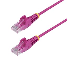 StarTech.com 1.5m Pink Slim CAT6 Ethernet Cable, Snagless, 28AWG, LSZH - Patch cable - RJ-45 (M) to RJ-45 (M) - 1.5 m - 3.6 mm - UTP - CAT 5/5e/6 - IEEE 802.3bt - snagless, halogen-free - pink