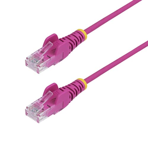 StarTech.com 3m Pink Slim CAT6 Ethernet Cable, Snagless, 28AWG, LSZH - Patch cable - RJ-45 (M) to RJ-45 (M) - 3 m - 3.6 mm - UTP - CAT 5/5e/6 - IEEE 802.3bt - halogen-free, snagless, stranded copper - pink