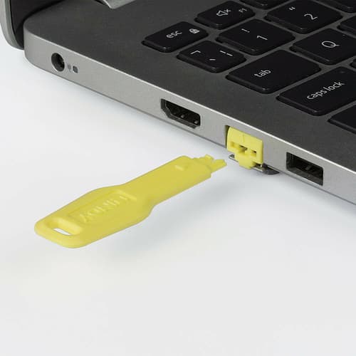 RJ45 PORT BLOCKER EXTRA KEY - YELLOW — view 3