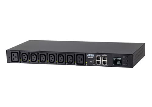 ATEN PG series PG8308G - Power distribution unit (rack-mountable) - 30A/32A, metered, switched, eco - AC 100-240 V - 7680 VA - Ethernet 10/100/1000 - input: IEC 60309 32A - output connectors: 8 (6 x IEC 60320 C13, 2 x IEC 60320 C19) - 1U - 3 m cord