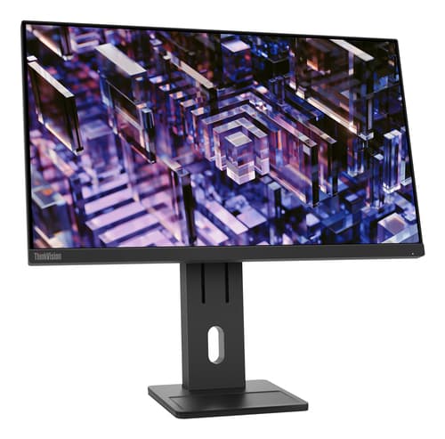 Lenovo ThinkVision E24q-30 - LED monitor - 24" (23.8" viewable) - 2560 x 1440 QHD @ 100 Hz - IPS - 300 cd/m� - 1300:1 - 4 ms - HDMI, DisplayPort - speakers - raven black — view 5