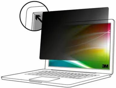 3M Bright Screen Privacy Filter - Notebook privacy filter - removable - flip - 14" - black