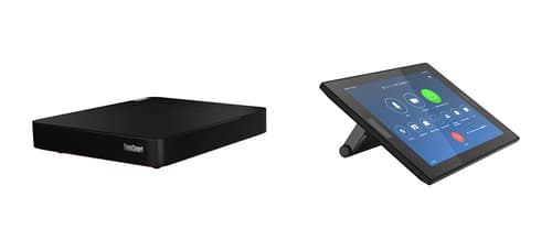 Full Room Kit - video conferencing kit - with 3 Years Lenovo Premier Support + First Year Maintenance - Certified for Zoom Rooms - raven black with red bottom
