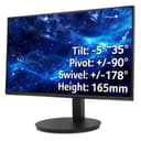 Acer Vero CB242Y Gbmiprx - CB2 Series - LCD monitor - 24" (23.8" viewable) - 1920 x 1080 UXGA @ 120 Hz - 250 cd/m� - 1 ms - HDMI, VGA, DisplayPort - speakers - black thumbnail 3