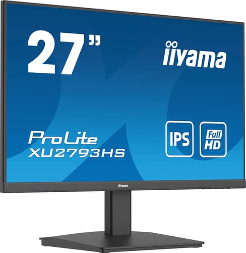 iiyama ProLite XU2793HS-B7 - LED monitor - 27" - 1920 x 1080 Full HD (1080p) @ 100 Hz - IPS - 300 cd/m� - 1300:1 - 1 ms - HDMI, DisplayPort - speakers - black, matte