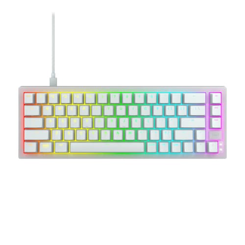 CHERRY XTRFY K5V2 - Keyboard - 65% - compact - backlit - QWERTY - US - key switch: CHERRY MX2A Red (hot-swappable) - white